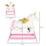 Unicorn Spring Ride-On Toy for Kids 5-12 Years Pink Horse with Sound Effects - Image 3