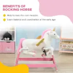 Unicorn Spring Ride-On Toy for Kids 5-12 Years Pink Horse with Sound Effects - Image 5