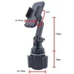Adjustable Car Cup Holder Phone Mount with 360 Degree Swivel and Telescopic Neck - Image 5