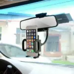 Gooseneck 360 Degree Rearview Mirror Car Phone and GPS Mount - Image 8