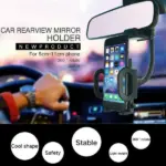 Gooseneck 360 Degree Rearview Mirror Car Phone and GPS Mount - Image 9
