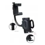 Gooseneck 360 Degree Rearview Mirror Car Phone and GPS Mount - Image 4