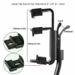 Gooseneck 360 Degree Rearview Mirror Car Phone and GPS Mount - Image 5