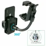 Gooseneck 360 Degree Rearview Mirror Car Phone and GPS Mount - Image 6