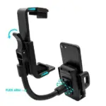 Gooseneck 360 Degree Rearview Mirror Car Phone and GPS Mount - Image 7