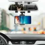 360 Degree Rearview Mirror Mount Phone Holder for Car GPS Devices - Image 4