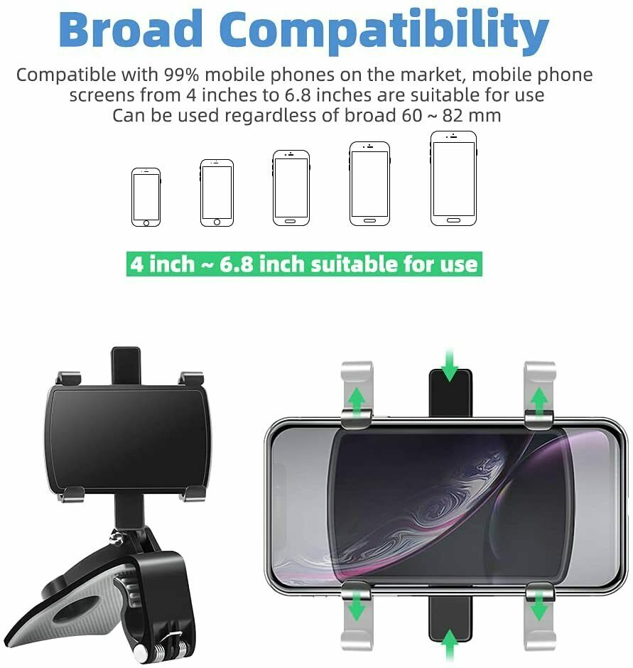 Universal Dashboard Phone and GPS Mount Holder with Adjustable Clamp