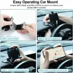 Universal Dashboard Phone and GPS Mount Holder with Adjustable Clamp - Image 4