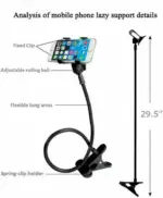 Flexible Gooseneck Phone Holder with Bed Desk Table Clamp - Image 9
