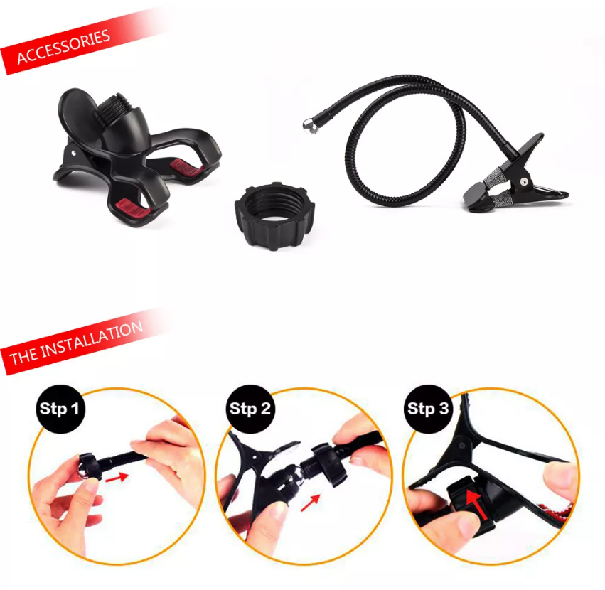 Flexible Gooseneck Phone Holder with Bed Desk Table Clamp