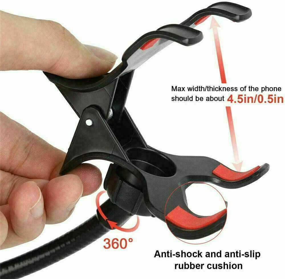 Flexible Gooseneck Phone Holder with Bed Desk Table Clamp