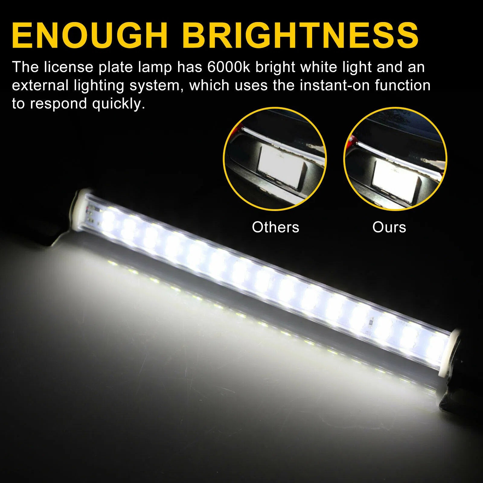 12V Universal LED License Plate and Backup Light Bar 6000K