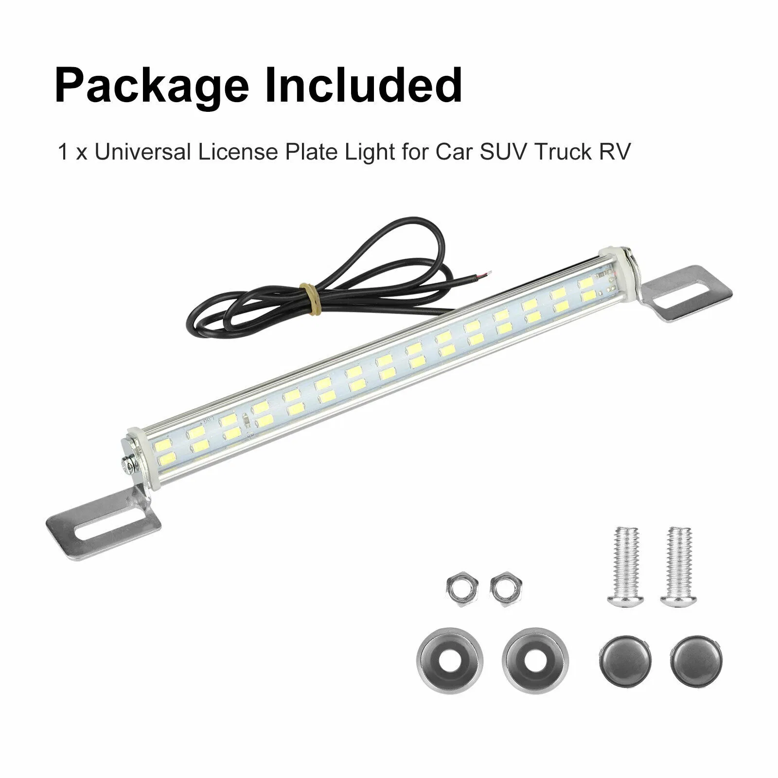 12V Universal LED License Plate and Backup Light Bar 6000K