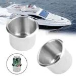 2 Pack Stainless Steel Recessed Cup Holders for Car Boat RV and Marine Use - Image 6