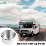 2 Pack Stainless Steel Recessed Cup Holders for Car Boat RV and Marine Use - Image 13