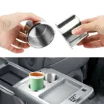 2 Pack Stainless Steel Recessed Cup Holders for Car Boat RV and Marine Use - Image 2
