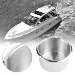 2 Pack Stainless Steel Recessed Cup Holders for Car Boat RV and Marine Use - Image 4