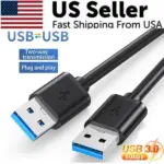 6 Foot USB 3.0 Type-A Male to Male Data Cable, Up to 5Gbps