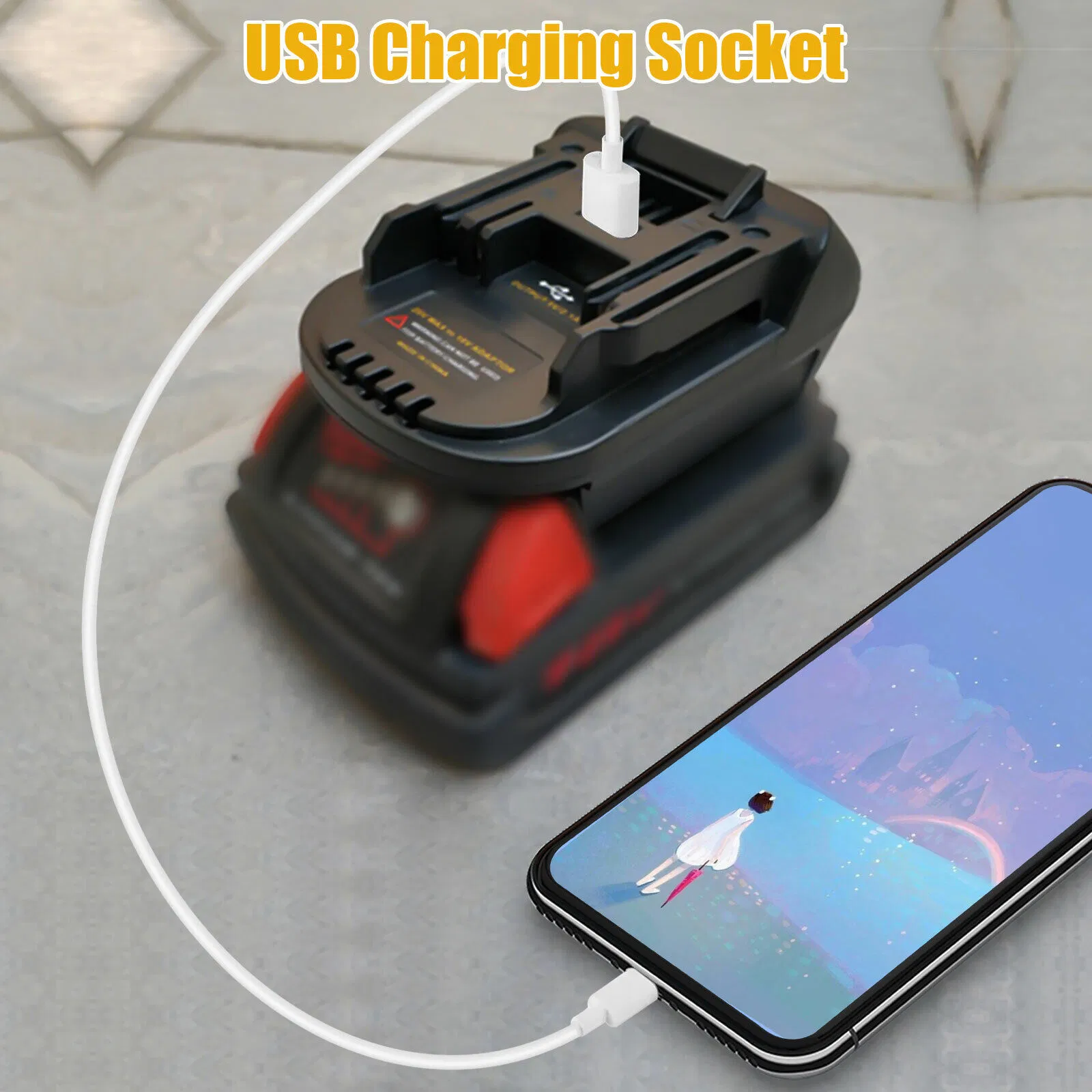 Battery Adapter for DeWalt 20V or Milwaukee M18 to Makita 18V Tools