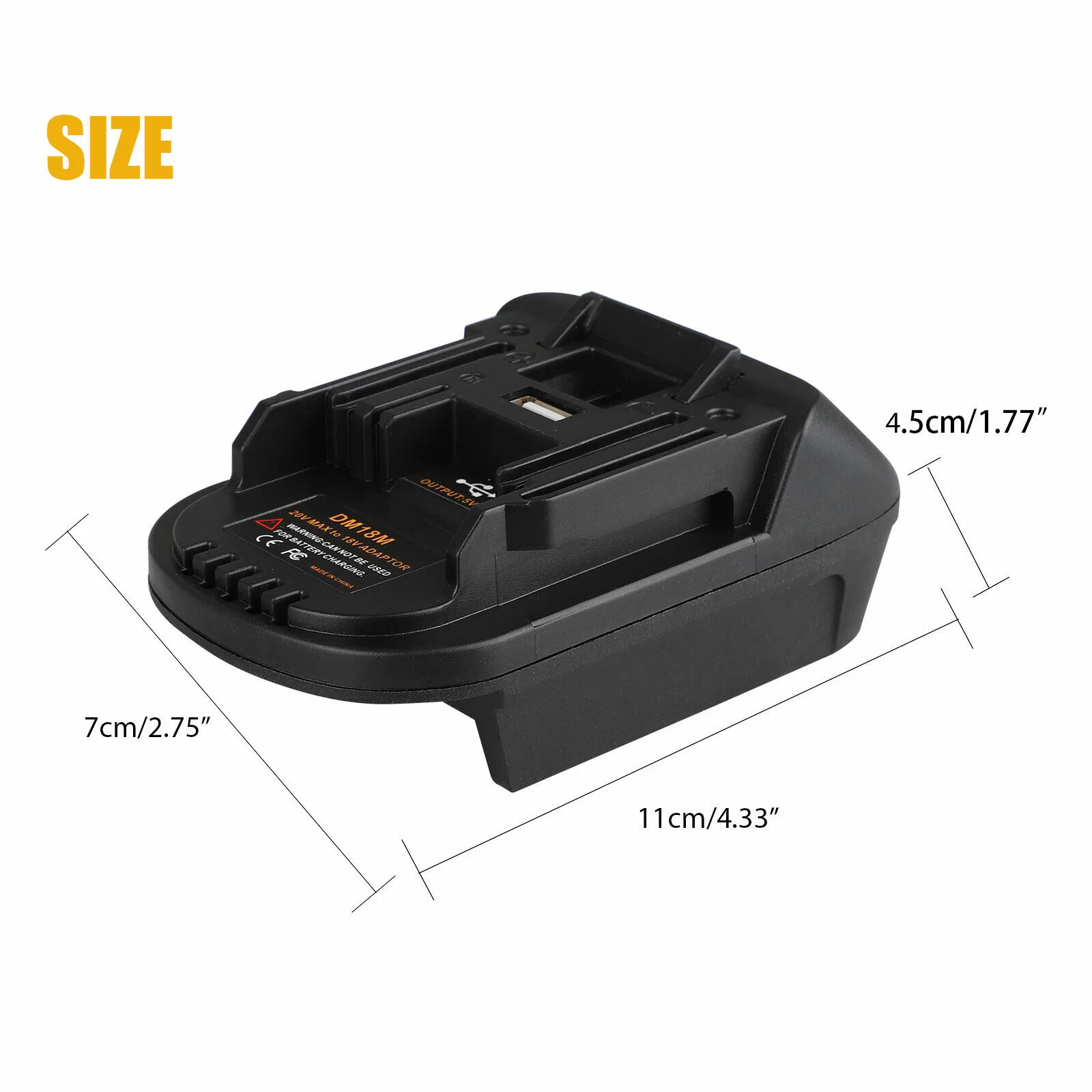 Battery Adapter for DeWalt 20V or Milwaukee M18 to Makita 18V Tools