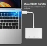 USB-C 3-in-1 Hub with USB 3.0 SD and MicroSD Card Reader - Image 2