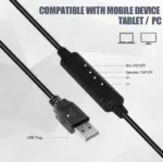 USB Computer Headset with Noise Reducing Microphone for Calls and Chat - Image 7