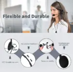 USB Computer Headset with Noise Reducing Microphone for Calls and Chat - Image 8