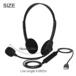 USB Computer Headset with Noise Reducing Microphone for Calls and Chat - Image 2