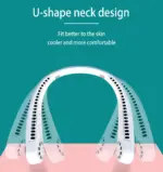 Portable USB C Rechargeable Bladeless Neck Fan with 2000mAh Battery - Image 2
