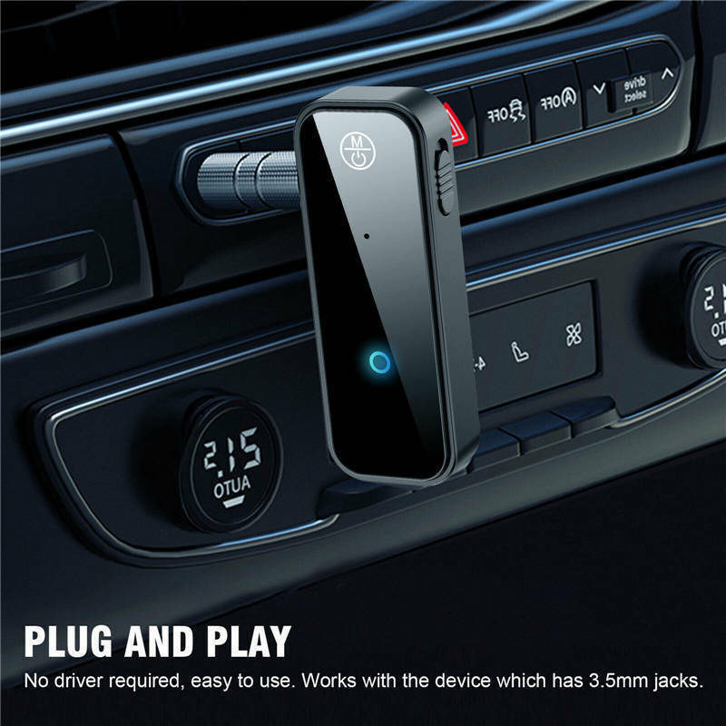 Bluetooth 5.0 2 in 1 Transmitter Receiver Audio Adapter with 3.5mm AUX