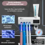 UV Toothbrush Holder with Automatic Toothpaste Dispenser - Image 3
