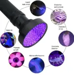 100 LED 395nm UV Blacklight Flashlight for Inspection - Image 13