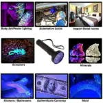 100 LED 395nm UV Blacklight Flashlight for Inspection - Image 14