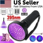 100 LED 395nm UV Blacklight Flashlight for Inspection
