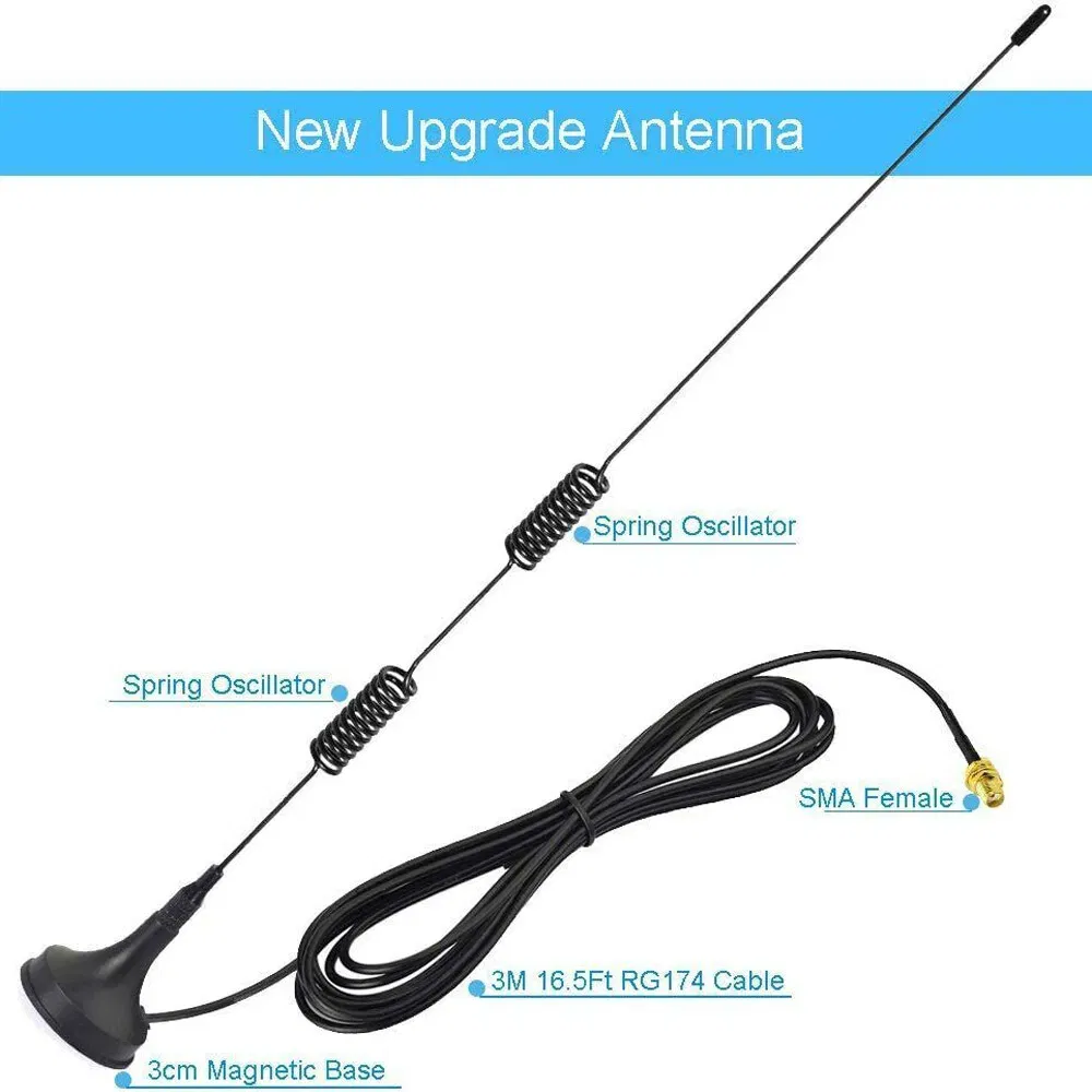 Dual Band VHF UHF Magnetic Mount Antenna for Baofeng UV-5R UV-82 Radios