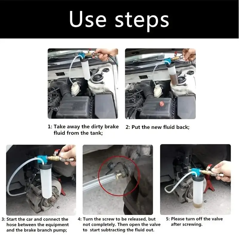 Automotive Brake Fluid Extractor and Vacuum Bleeder Pump Kit