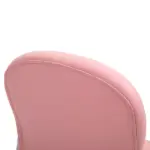 Vinsetto Vanity PU Leather Office Chair, Mid Back, Tufted Swivel Task Chair, Adjustable Height, Pink - Image 8