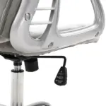 Vinsetto Velvet Office Chair, Button Tufted, Adjustable Swivel, Gray - Image 8