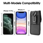 Vertical Nylon Cell Phone Holster with Belt Clip for 5.5-6.5 Inch Phones - Image 6