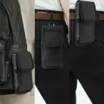 Vertical Nylon Cell Phone Holster with Belt Clip for 5.5-6.5 Inch Phones - Image 7