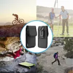 Vertical Nylon Cell Phone Holster with Belt Clip for 5.5-6.5 Inch Phones - Image 3