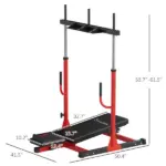 Soozier Vertical Leg Press Machine with Adjustable Leg, Back and Head Positions, Olympic Plate Compatible, Red - Image 3