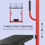 Soozier Vertical Leg Press Machine with Adjustable Leg, Back and Head Positions, Olympic Plate Compatible, Red - Image 4
