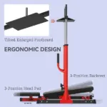 Soozier Vertical Leg Press Machine with Adjustable Leg, Back and Head Positions, Olympic Plate Compatible, Red - Image 6