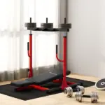 Soozier Vertical Leg Press Machine with Adjustable Leg, Back and Head Positions, Olympic Plate Compatible, Red - Image 10