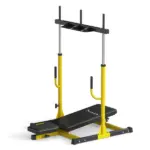 Vertical Leg Press Machine with Adjustable Leg, Back and Head Positions, Olympic Plate Compatible, Yellow - Image 11