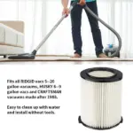 VF4000 Washable Pleated Filter Compatible with RIDGID Wet Dry Vacuums - Image 5