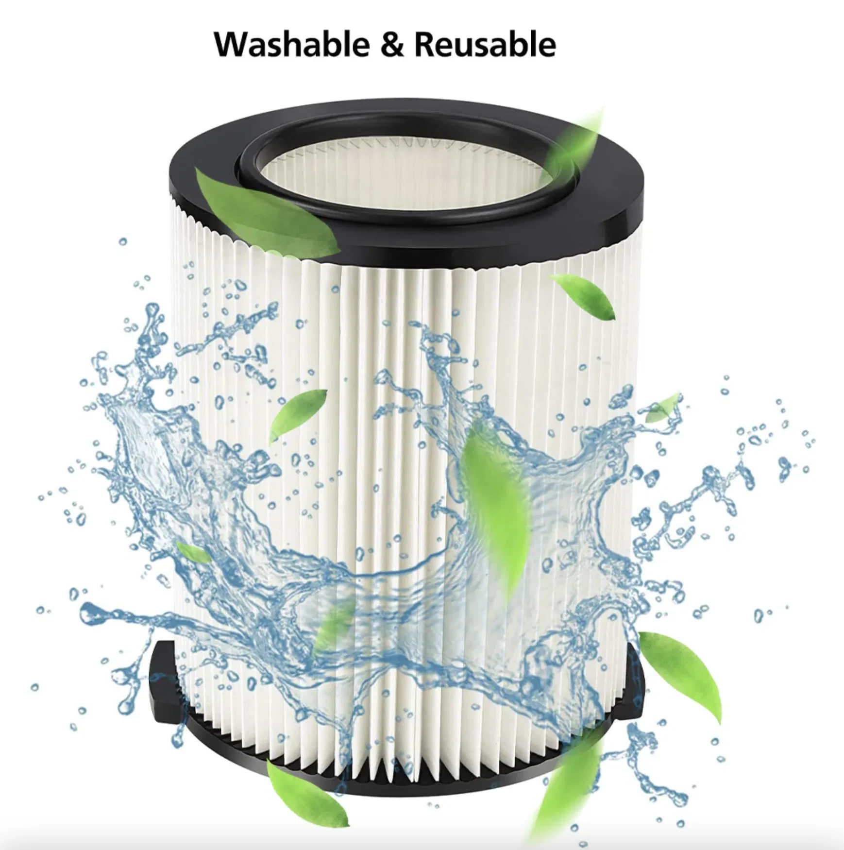 VF4000 Washable Pleated Filter Compatible with RIDGID Wet Dry Vacuums