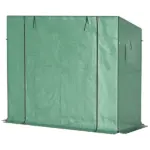 Outsunny Walk-in Portable Greenhouse Small Greenhouse for Outdoors with UV-resistant PE Cover, 6.6 ft x 2.5 ft x 5.6 ft Green