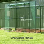 Outsunny Walk-in Portable Greenhouse Small Greenhouse for Outdoors with UV-resistant PE Cover, 6.6 ft x 2.5 ft x 5.6 ft Green - Image 4